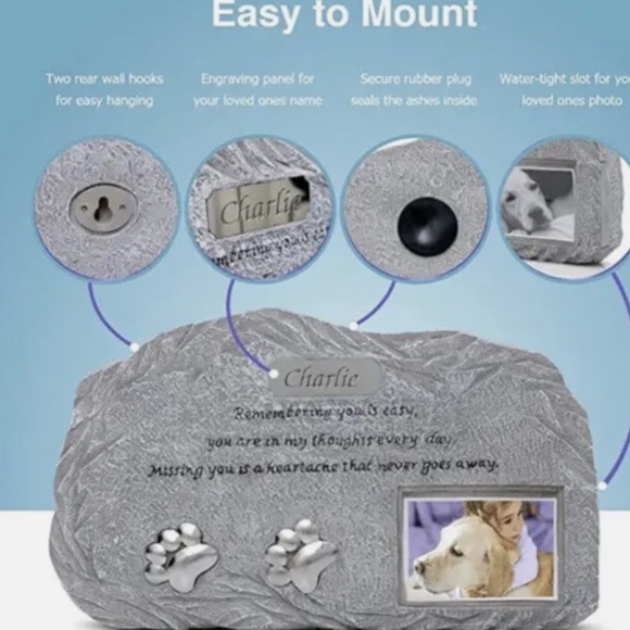 Just Fur Them Pet Urn with Photo - Pet Memorial Gifts I Dog Urn | Cat Urn - Picture 8 of 13